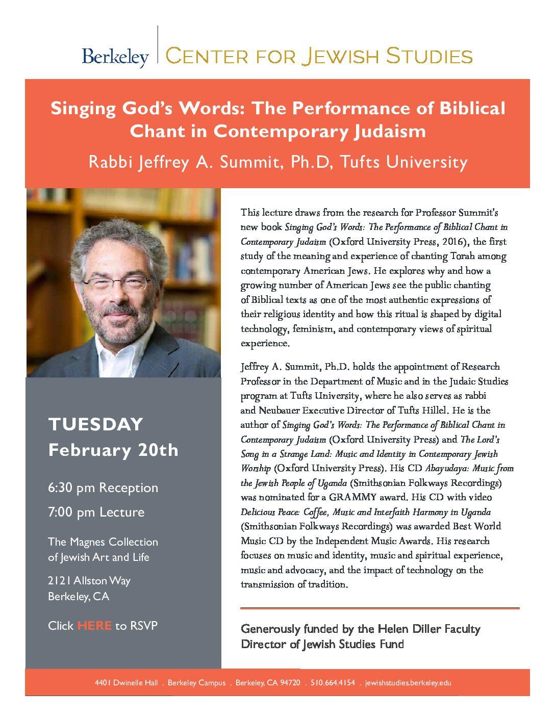  The Performance of Biblical Chant in Contemporary Judaism”